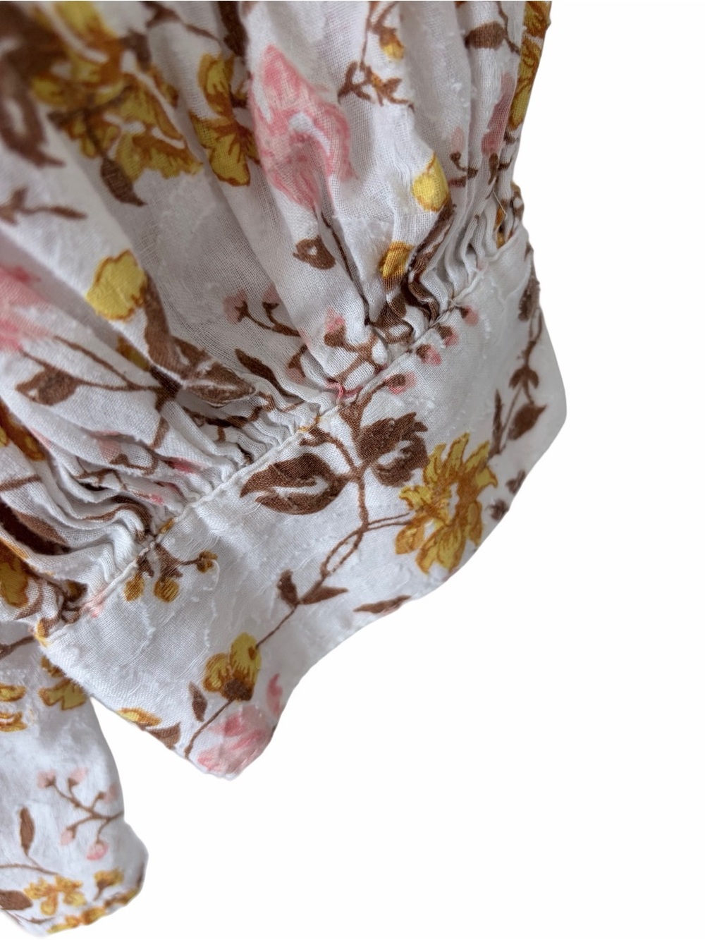 Anthropologie Harmony Lace Floral White Peasant Boho Blouse Top size medium - Picture 5 of 10
